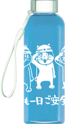 クリアボトル(仕事猫・青)
