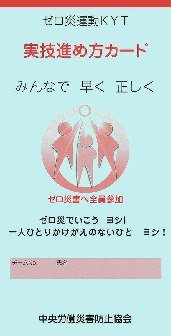 ゼロ災運動ＫＹＴ実技進め方カード