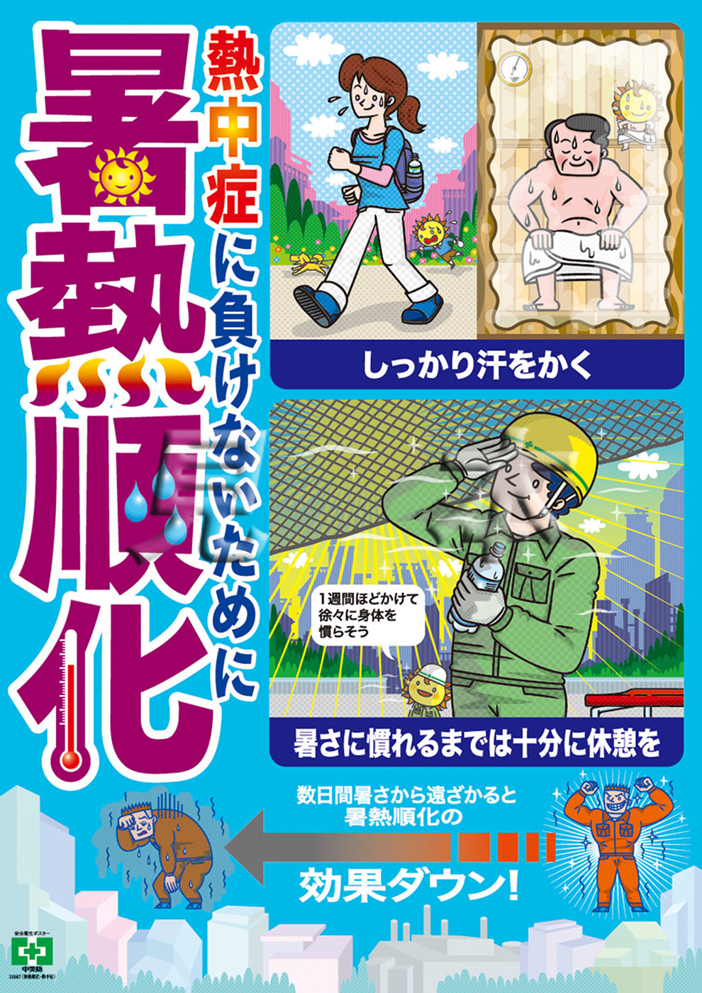 ［デジタル版］安全衛生ポスター（暑熱順化・熱中症）